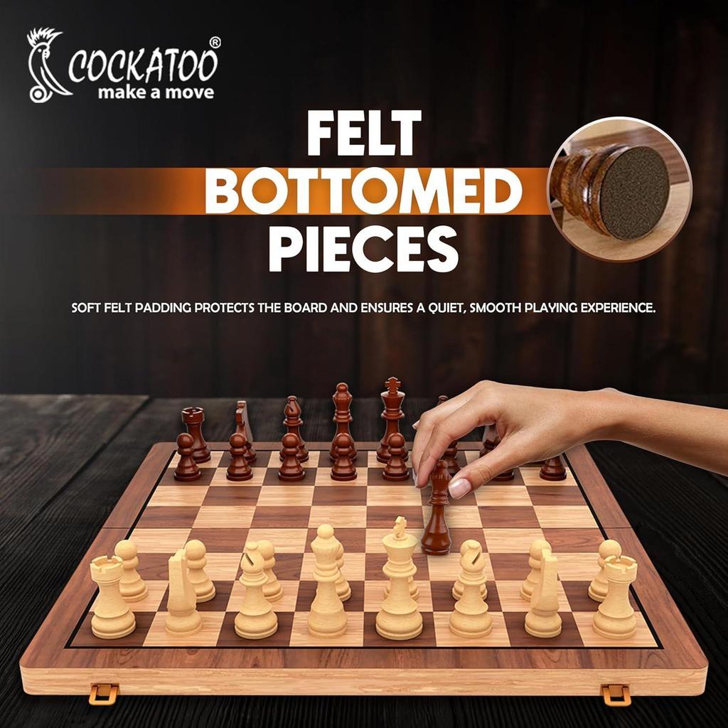 12 Inches Wooden Handcrafted Magnetic Chessboard Set|Tournament-Style Chess Set with Premium Build,Magnetic Pieces|Chess Board for Kids & Adults