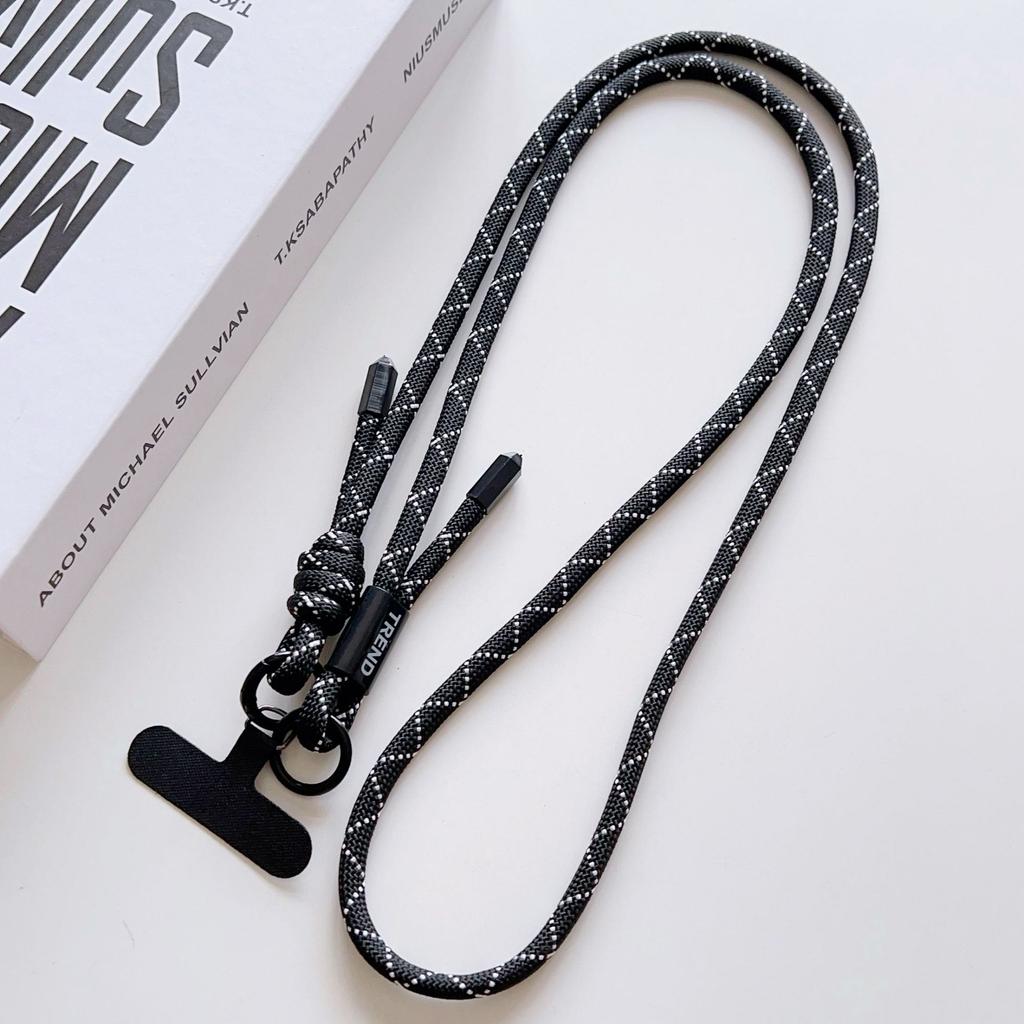 Adjustable Phone Lanyard Crossbody Strap for Outdoor Sports Durable Anti-Lost Woven Neck Strap Camera Strap Color Dopamine Style