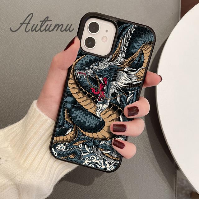 Chinese Dragon Phone Case for iPhone 11 12 13 14 Pro Max Mini X XR XS SE 2020 6S 7 8 Plus Samsung Galaxy S21 S22 Shell Coque