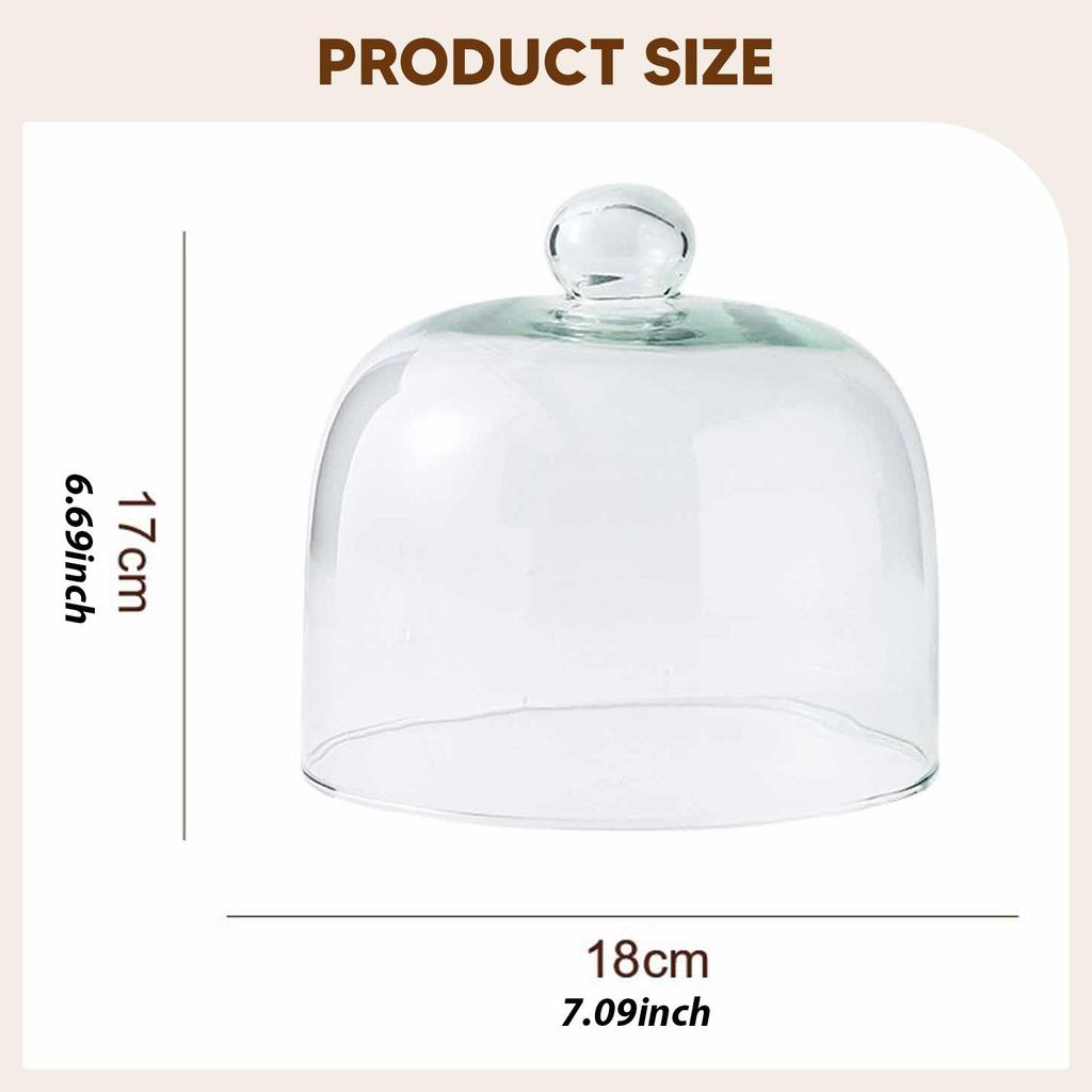 Cake Dome Transparent Serving Cover Lid Display Cloche for Food Fruit Buffet Pastry Dish