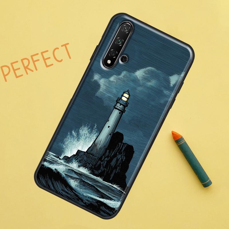 Lighthouse Case For Huawei Nova Y90 Y70 Y61 Y60 9 10 SE Nova 5T 11i 8i 7i 3i P20 P40 P30 Lite P60 Pro