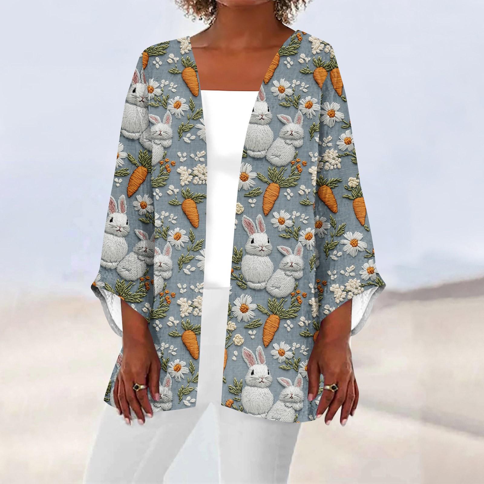 

Женская повседневная и модная легкая куртка средней длины с принтом, кардиган, кардиган XL