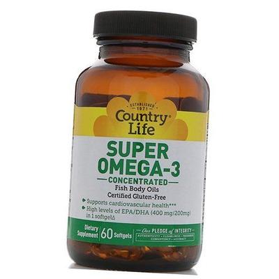 Ulei de pește concentrat, Super Omega-3 concentrat, 60 de capsule de gel (67124005)