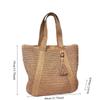 1pcs Paper Commuting Handbag Woven Handheld Beach Bag Women's Shoulder Bag Suitable for Daily Work and Shopping