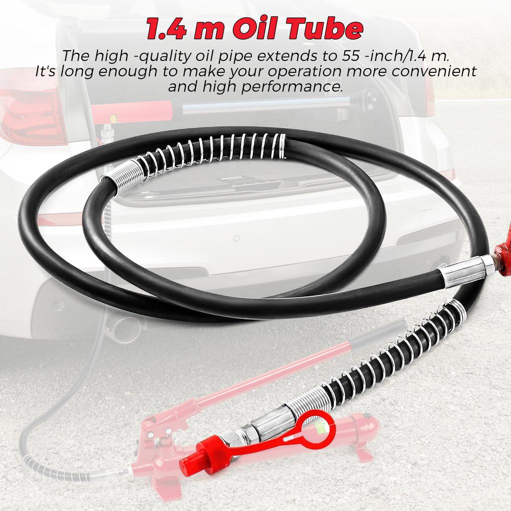 12 Ton Portable Hydraulic Jack Kit–26,455 Lbs Capacity,Auto Body Repair Tool,4.6Ft Hose, Storage Case–for Car, Truck Maintenance