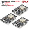 1-3Set ESP32 32 CH340C Development Board TYPE-C Micro USB WiFi+Bluetooth Ultra-Low Power Consumption SPI Wireless Module