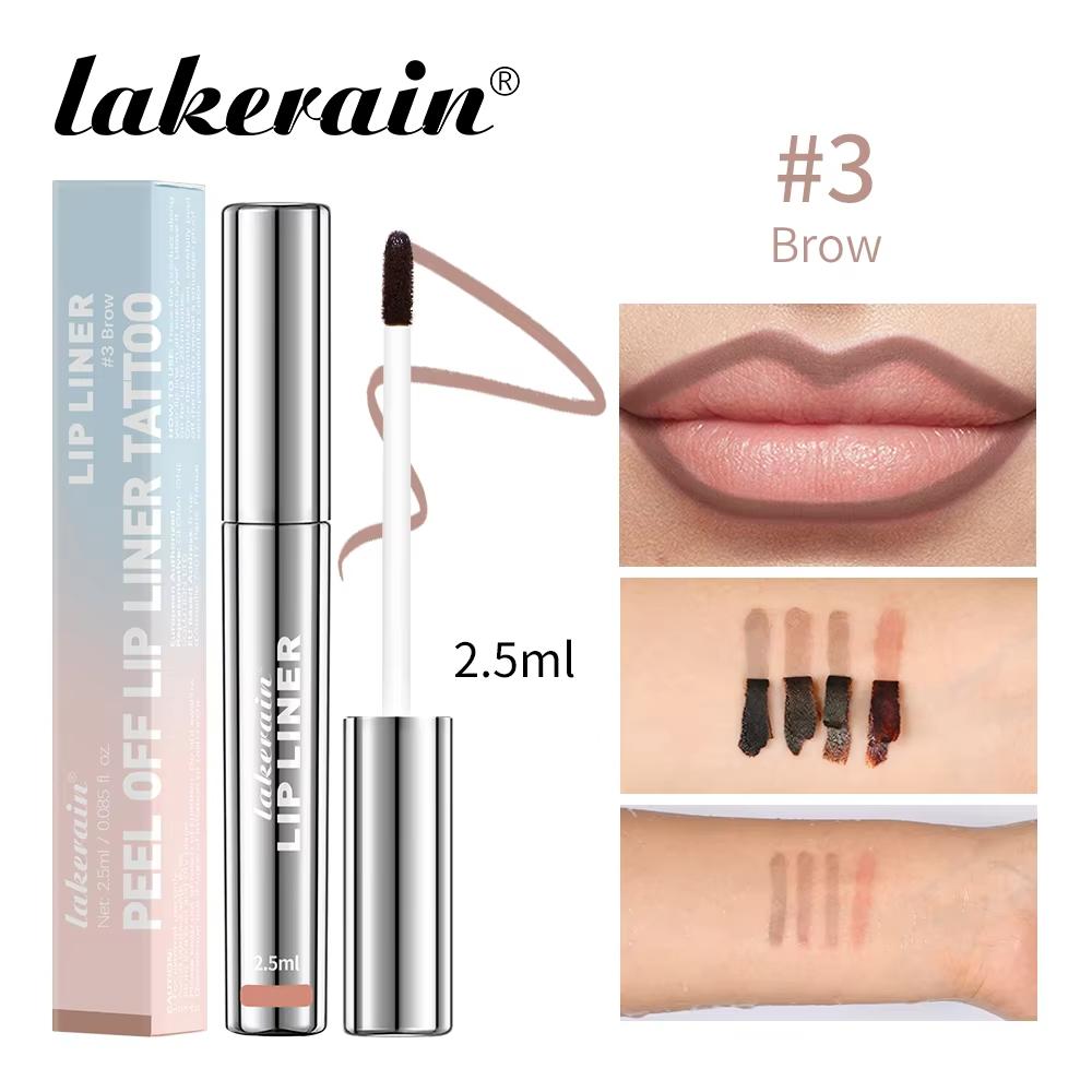 4 Farben Abziehbarer Lipliner Wasserdicht Übertragungsfest Lippenstift Tattoo Wasserdicht Lang Anhaltend Matt Samtig Lippen-Tint Sexy Rot Cont