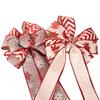 54cm Big Christmas Tree Bows DIY Wreath Garland Ornaments 2023 Merry Christmas Decorations for Home 2024 New Year Linen Bowknot