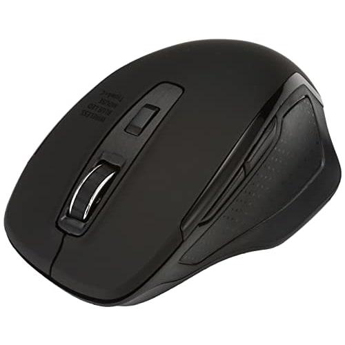 Sanwa Supply Silent Wireless Blue LED Mouse Type-C/A Connector Included Large 5 Button MA-WBLC169BK