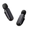 K61 Dual 2.4ghz Mini Lavalier Lapel Clip On Mic Wireless Microphone with Charging Case Smart Phone