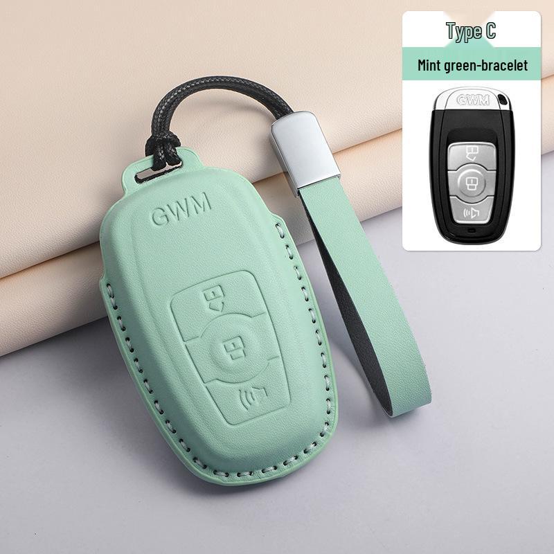 Textured Green Key Case for Great Wall Haval: H6, M6 Plus, Menglong H2, Big Dog, F7, Divine Beast, H9, Red Hare