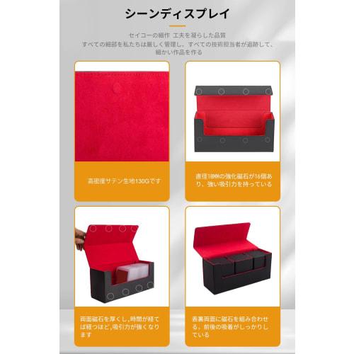 HG CHASING TRIBE Deck Case, Trading Card Case for Magnetic Loaders, PU Leather, Holds 33 Magnetic Loaders, Holds 800 Cards, Large Capacity, Sleeve Com