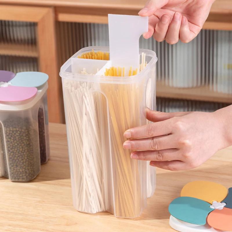 Cereals Storage Box Sealed Jar with Lid Grain Noodle Tea Food Keep Fresh Container Kitchen Storage Supplies