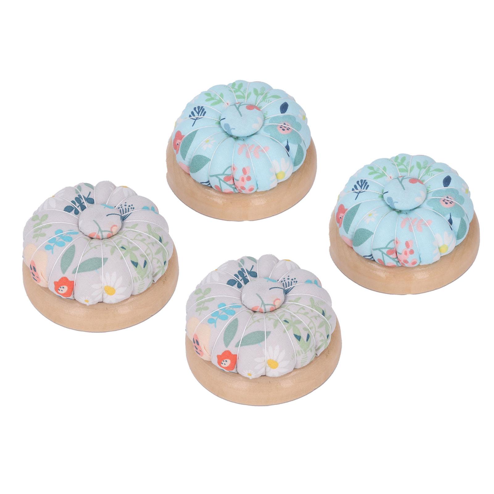 

4 шт. подушечка для булавок деревянная основа круглая магнитная съемная держатель для швейных игл для DIY поделок