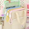 Clear File Storage Bag With Clipboard and Portable Handle Waterproof Document Organiser Carrying Case For School Office