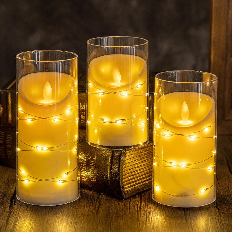 Candle Swing Head Light String Candle Light Simulation Candle Light Atmosphere Light Candlelight Dinner Candle Light Small Ornaments
