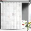 Cute Cartoon Puppies & Kittens Shower Curtain - Waterproof Polyester with Hearts & Yarn Balls On White Grid
