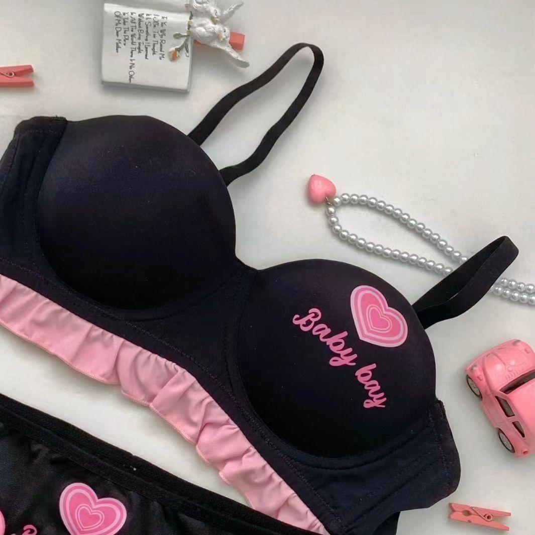 

Девушки милые Push Up бюстгальтеры пот нижнее белье беспроводное нижнее белье бюстгальтеры с открытой спиной для женщин бюстгальтеры кружева широкие 38/85AB