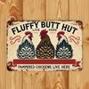Funny Chicken Tin Sign Metal Farmhouse Wall Art