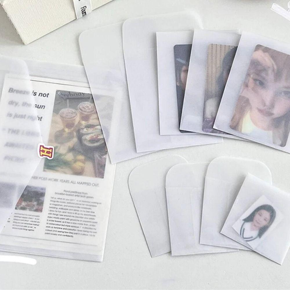 50pcs Transparent Mini Packing Envelope Bags Sulfuric Acid Paper Jewelry Packing Bags Small Stamps