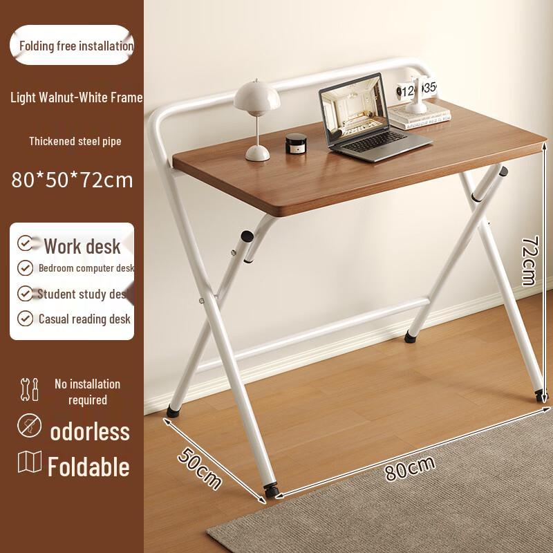 ZISIZ Folding Desk with Bookshelf