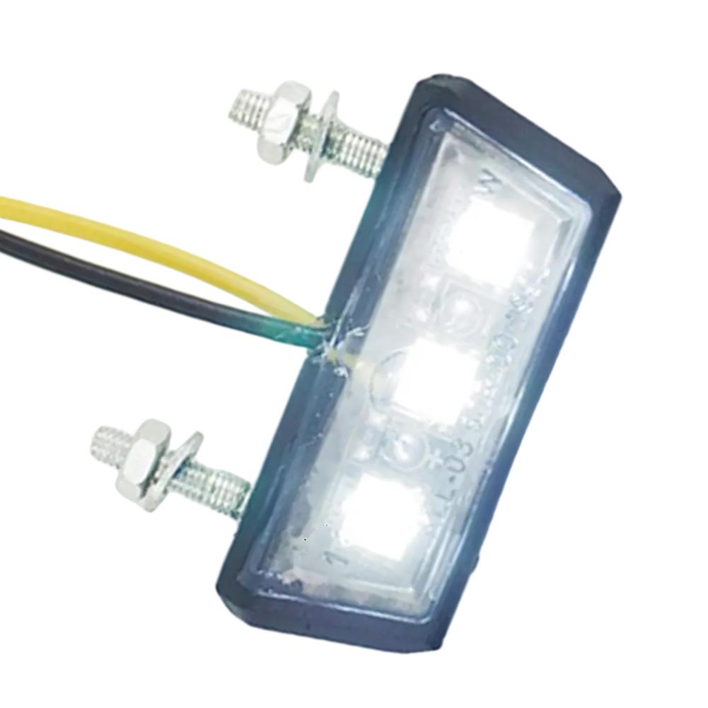 12V LED Lights Motorcycle License Plate LED Light Waterproof Motorcycle License Light Rear Tail Light