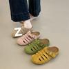 Retro pig cage women's summer outer wear new one-pedal lazy sandals hollow bag head half slippers