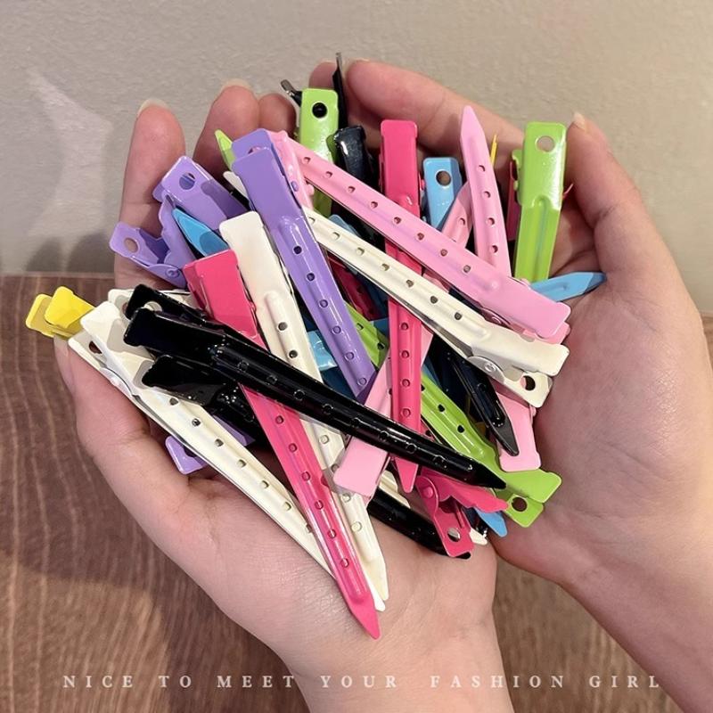 5 ksVícebarevných Dámských Pevných Vlasových Sponek do Salonu, Kuličkových Kulmovacích Sponek, Sponky na Make-up Bez Zmačkání Vlasů, Kadeřnické Stylingové Nástroje s Taštičkou, Profesionální