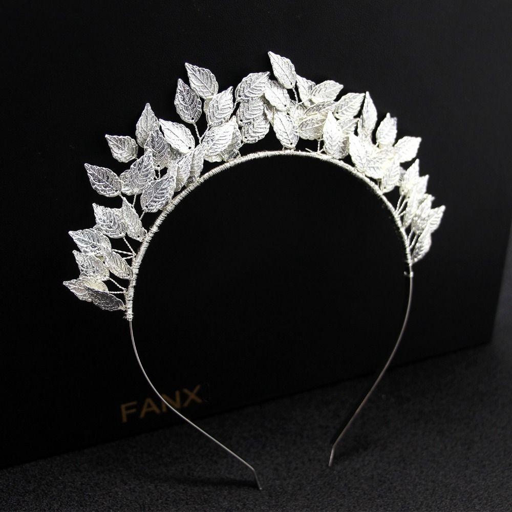 Crown Tiaras Retro Hair Accessories Head Bands Hair Hoop Gold Leaf
