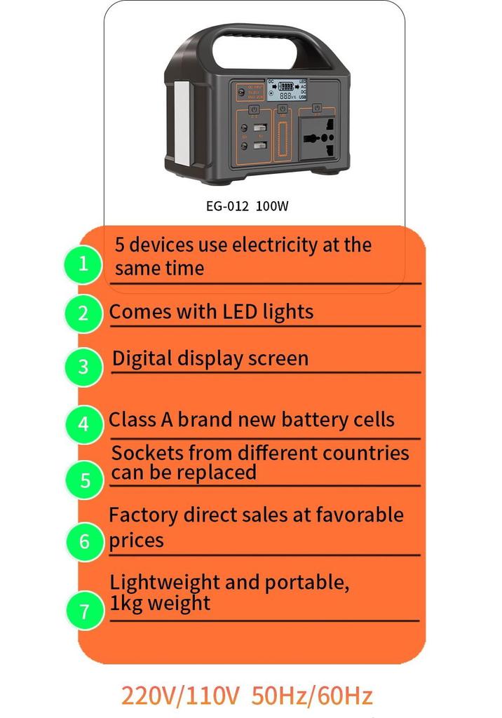 150W Portable Outdoor Power Station 76.8Wh