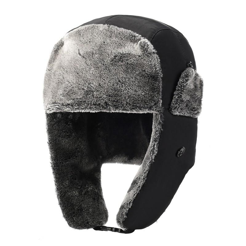 Winter Warm Fleece-Lined Ear-Protective Beanie Hat Skiing Cycling Outdoor Windproof Unisex Cap