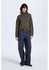 European & American Style Women's High Neck Knit Sweater - Loose Fit, Autumn/Winter