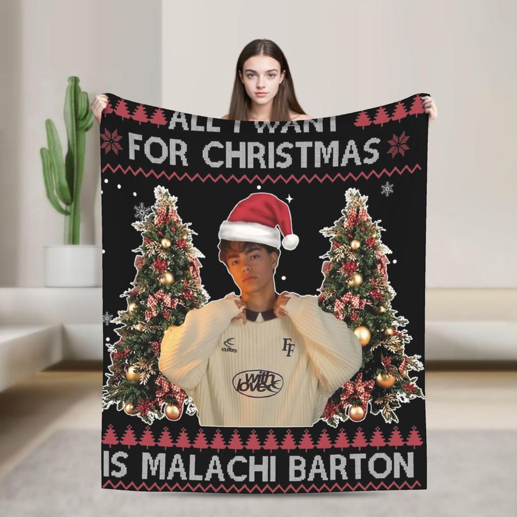 Malachi Barton Blanket Warm Cozy Fluffy Throw Blankets for Bed 50x60 Inch Multi-size Bedspreads