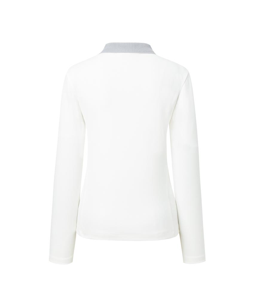 Antomas Spaceship Logo Wappen Pique Polo Women'S - White