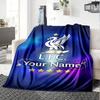 Liverpool Customize Your Name Blanket Cozy Personalized Blanket Durable Comfort Perfect for Sofa Nap Bed Home Decor Four Seasons Multipurpose