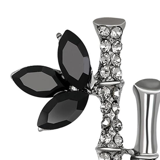 Metal Badge Unique Beautiful Silver Metal Pin Bamboo Jewelry Brooch Badge Pin for Girl