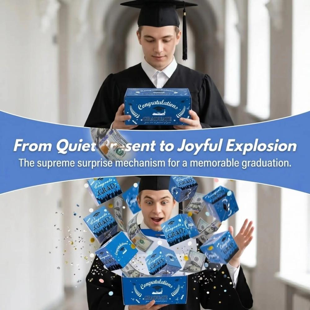 Pulling Design Surprise Money Box Wrapping Card Graduation Surprise Pop-Up Gift Box Gift Packaging