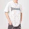 New Summer High-density Knitted Loose Printed Men's T-shirt Short-sleeved