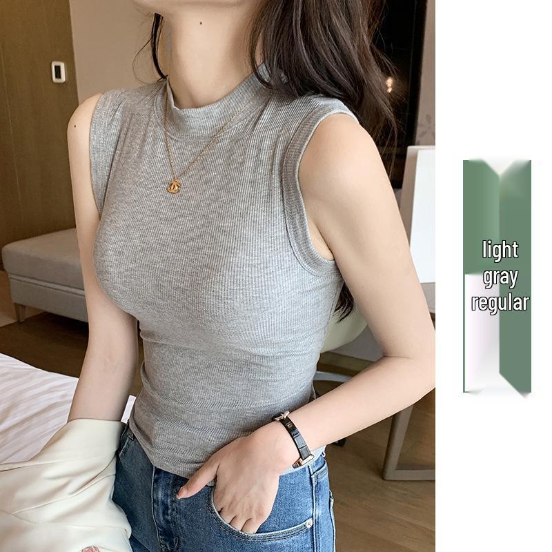 H520 Women's Sleeveless Ribbed Round Neck Camisole - Covers Underarm Fat, Perfect As Top or Undergarment