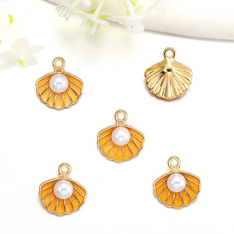 Pearl Color Oil Drop Shell Jewelry Accessories for DIY Bracelets, Keychains, and Pendants (W261)