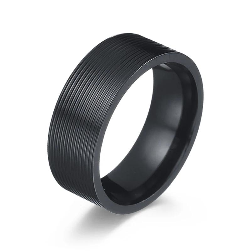 Fashion New Thin Line Groove Stainless Steel Rings For Women Men High Polished Grooved Finger Ring Wedding Party  Gift