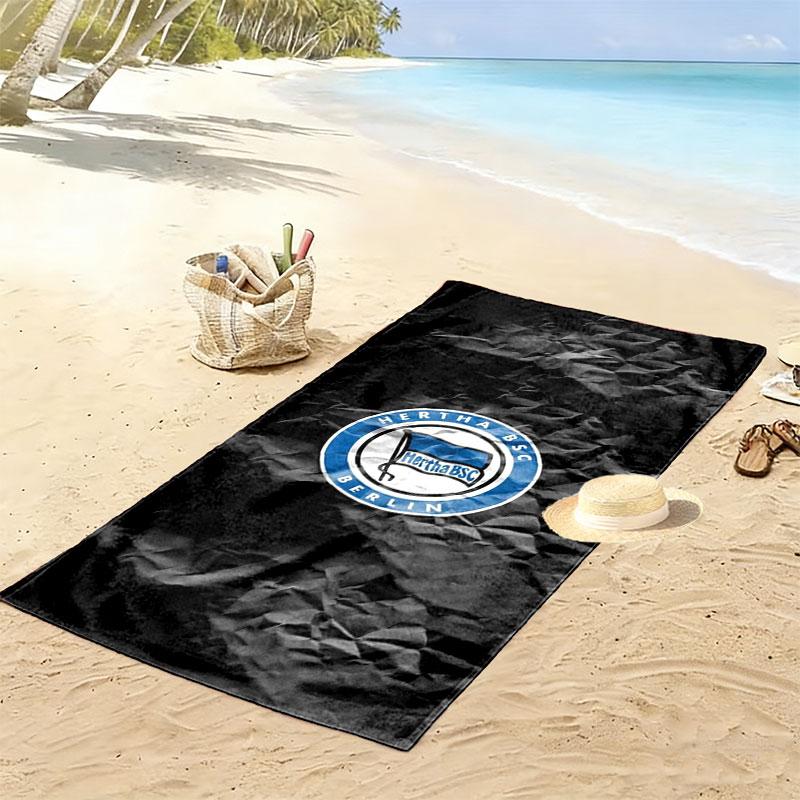 Hertha BSC Print Beach Towel, Large Soft Quick Dry Towel for Beach Camping Swimming