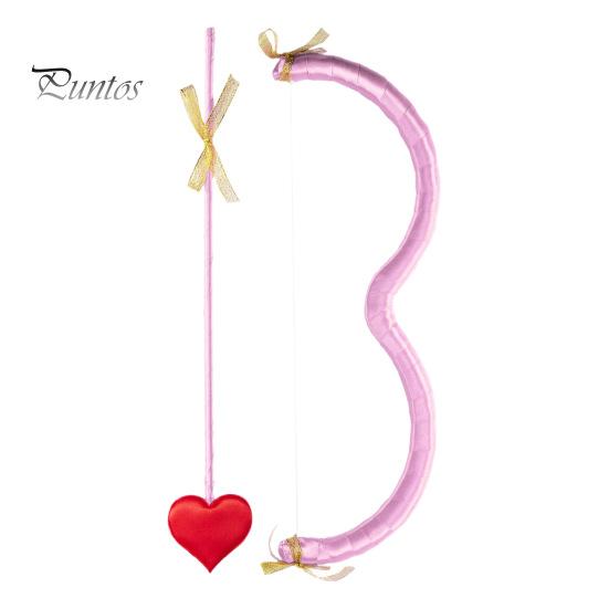 Cupidospil och pil rekvisita hjärtformad rosettdekor Alla hjärtans dag fotografi filminspelning scenkostym föreställningsrekvisita