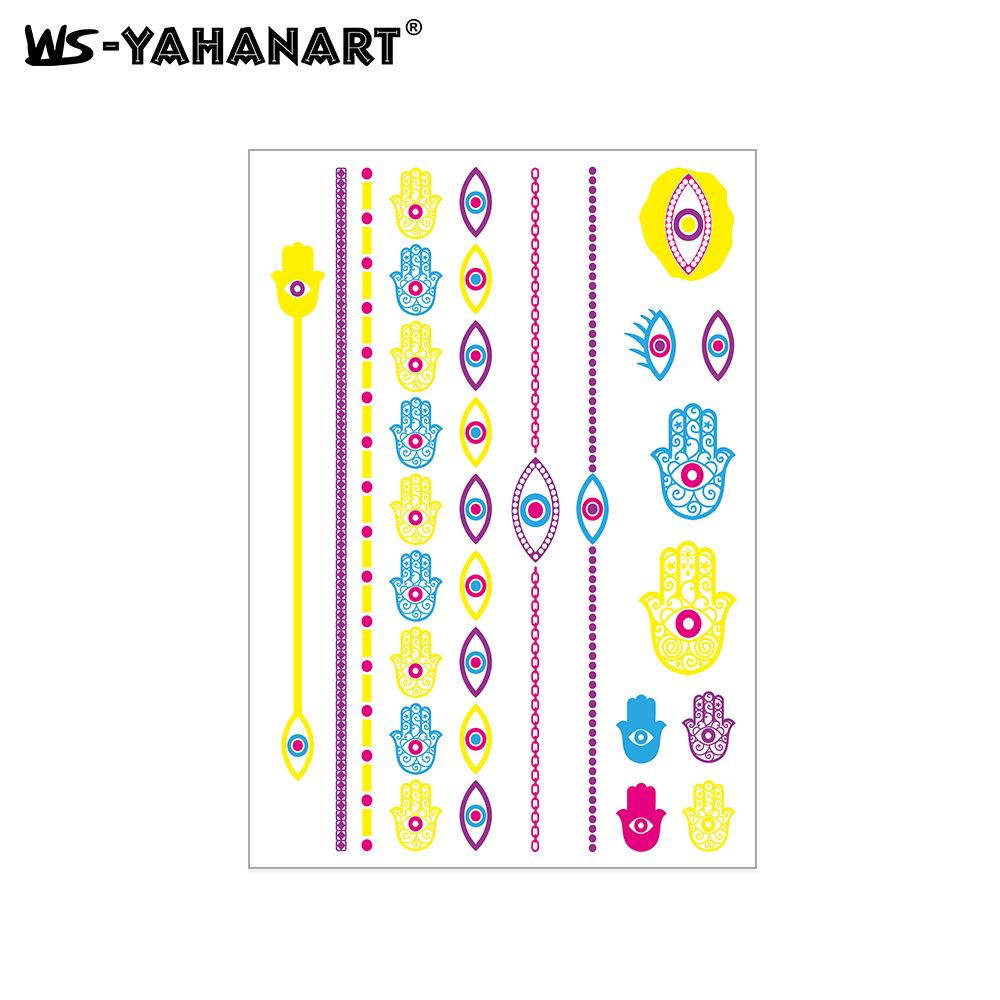 Creative Fluorescent Waterproof Full Arm and Face Tattoo Sticker