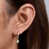 Fashion Jewelry 925 Sterling Silver Minimalist Small Earrings Oval Shape Drop Diamond Earrings Gold Plated Hoop Earrings Women