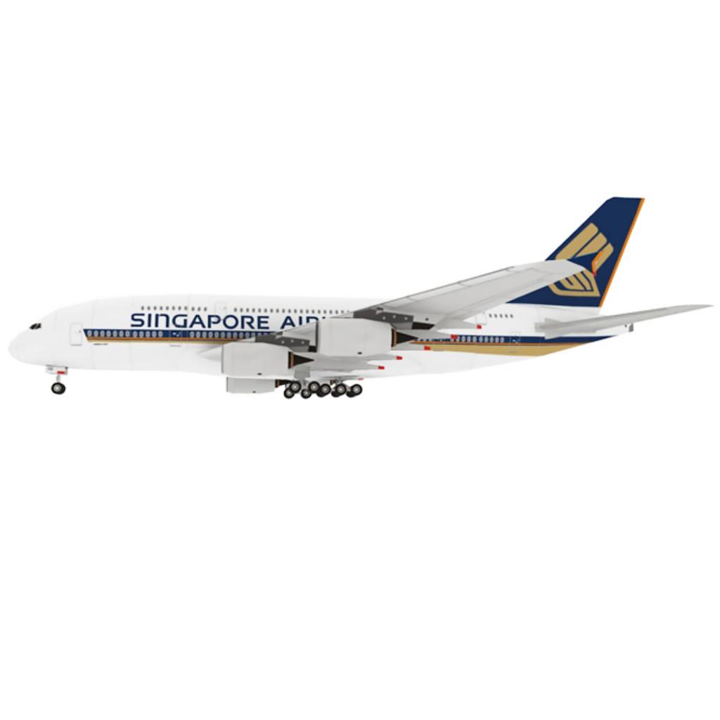 A380 Singapore Airlines For Airbus Sivil Passasjerfly Modell 1:120 Skala Flymodell Luftfartsmodell Papirmodell