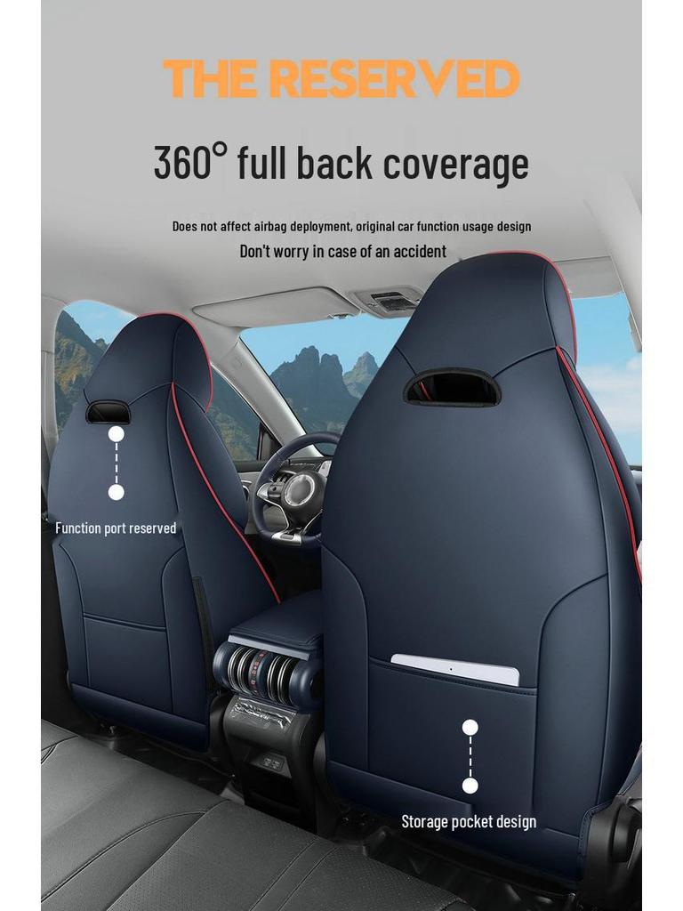 BYD PLUS 5-Seat Full Leather Car Seat Cushion for All Seasons