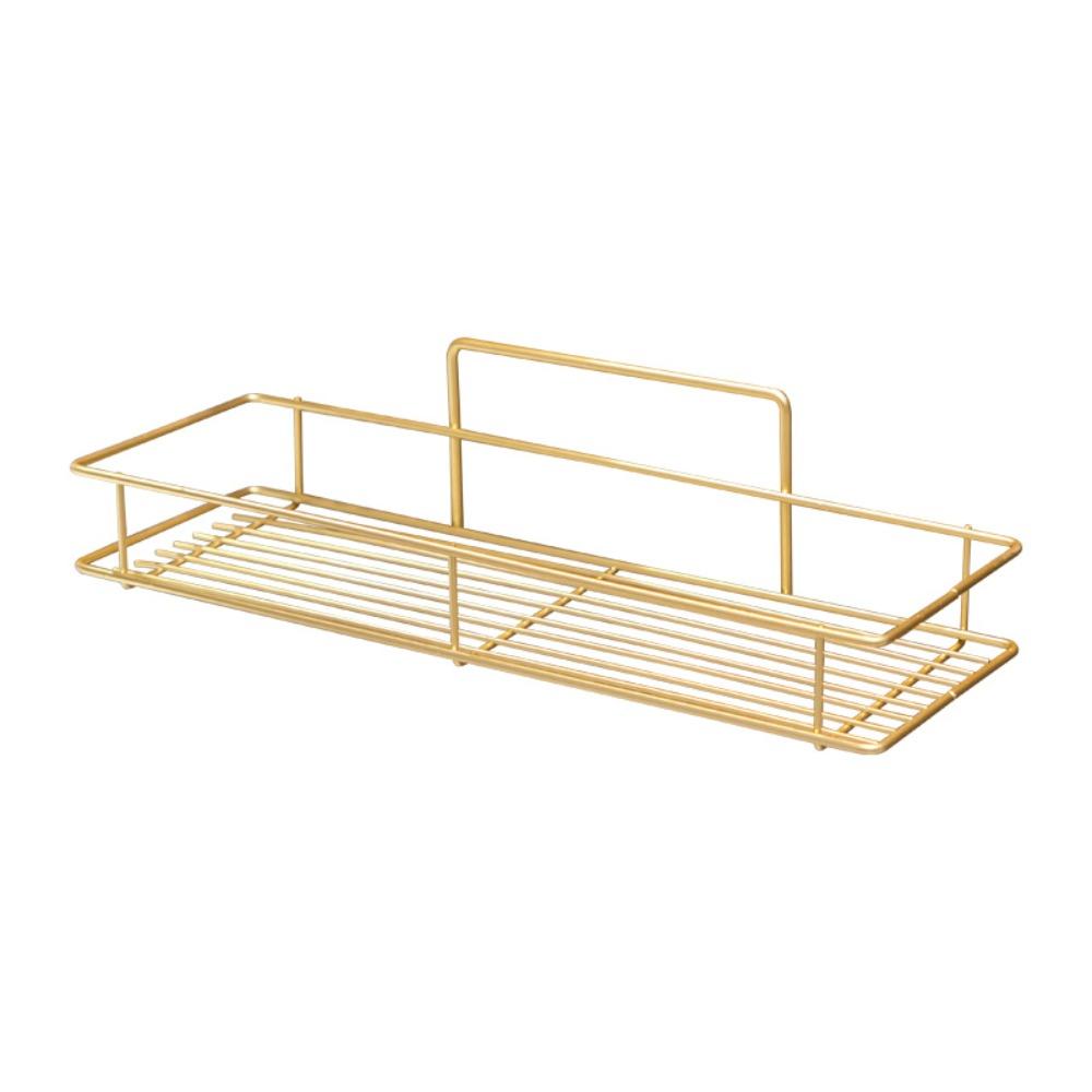 Metal Cosmetic Storage Shelf Wall Mounted Sanitary Organizer Shelf Bathroom Storage Rack  Household