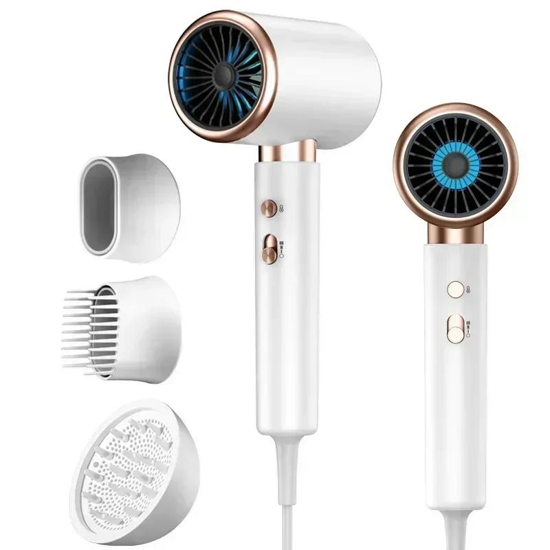 

Professional Ionic Hair Dryer 2000W Low Noise 3-Speed & Dual Temp Lightweight for Salon Home Daily Hair Care Styling Tool EU білий