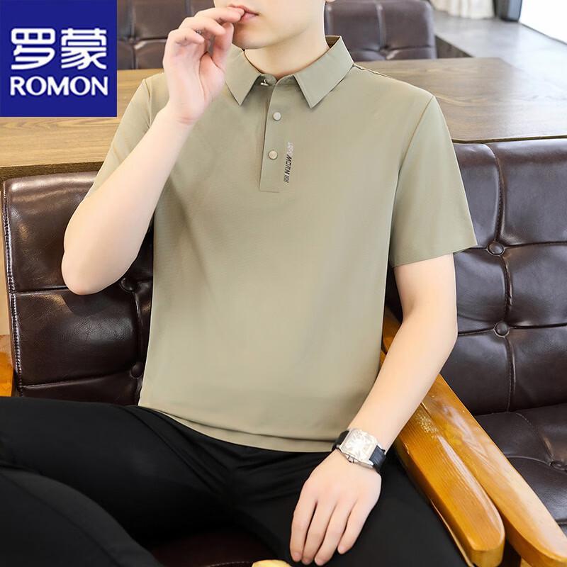ROMON Men s Ice Silk Breathable Polo Shirt 6XL